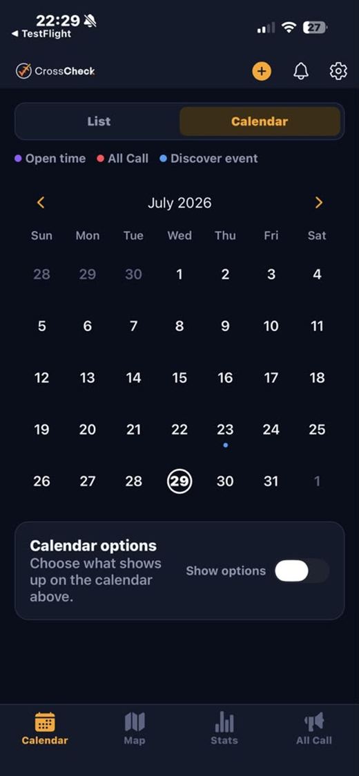 Calendar view