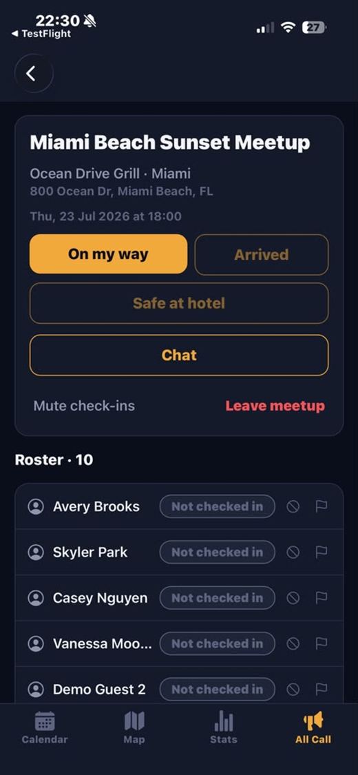 Meetup detail